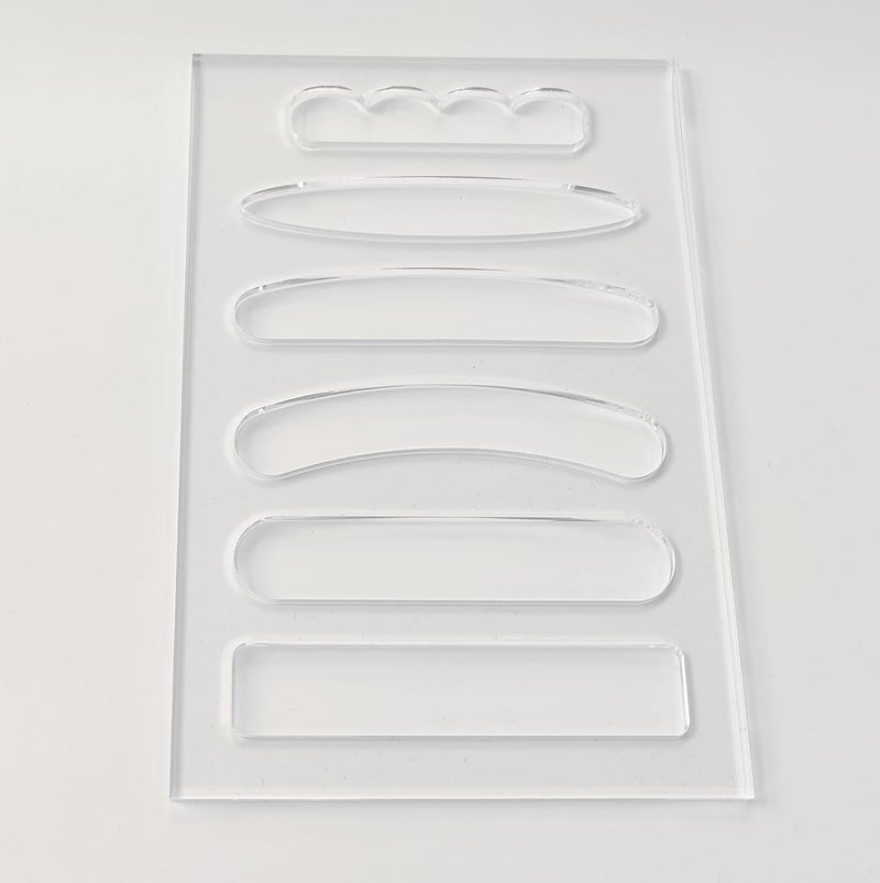 KINGRIA 6 in1 Board Handle Router Template for Woodworking 1/4'' Thick DIY Router Template Grab Handle Acrylic Inlay Template Decorative Guide - Image 1
